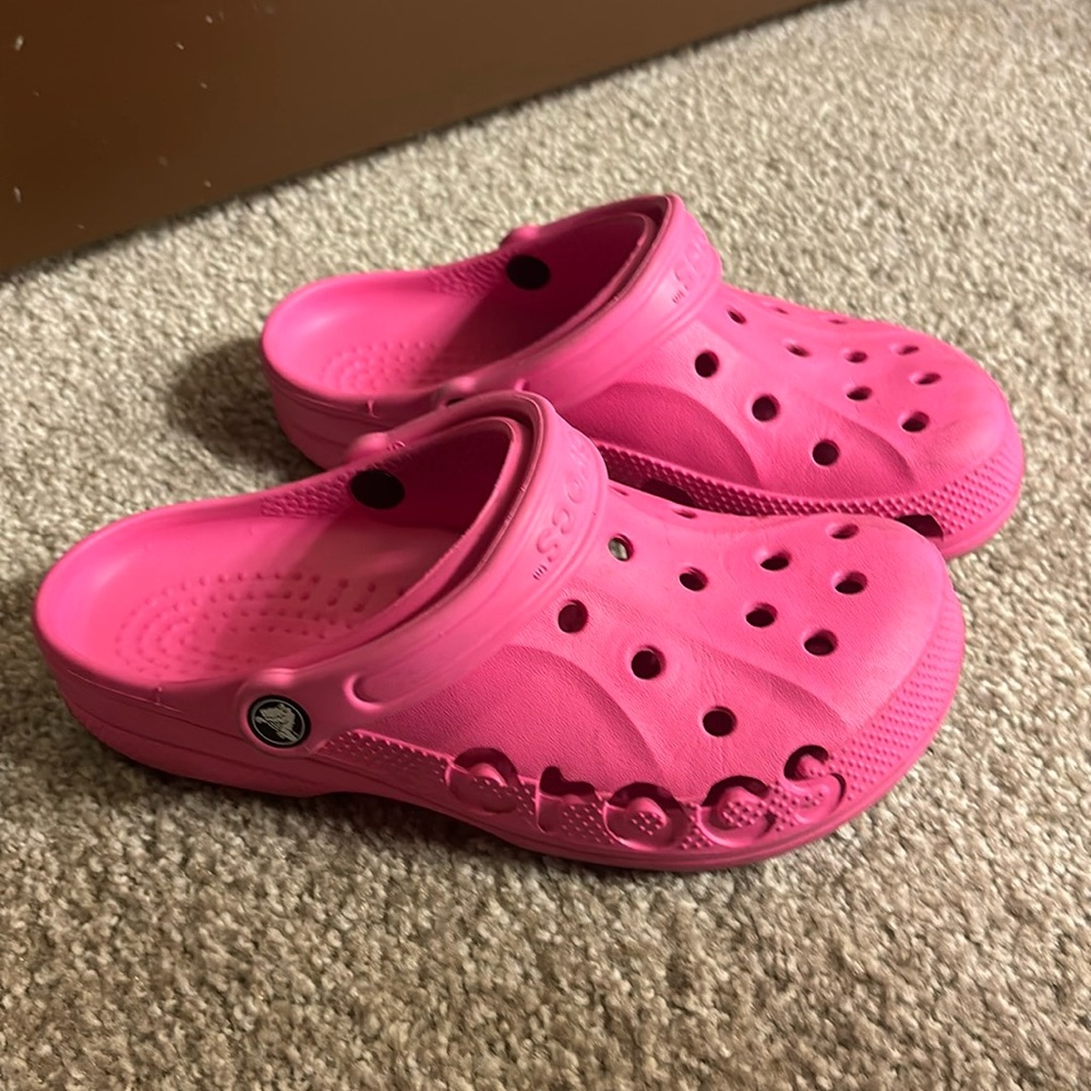 Pink bags crocs size 8